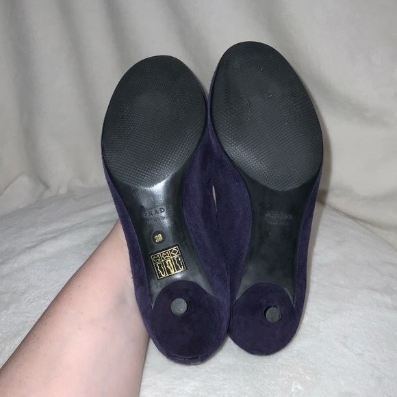 Prada Purple Suede Kitten Heels Size 39 - Picture 7 of 9